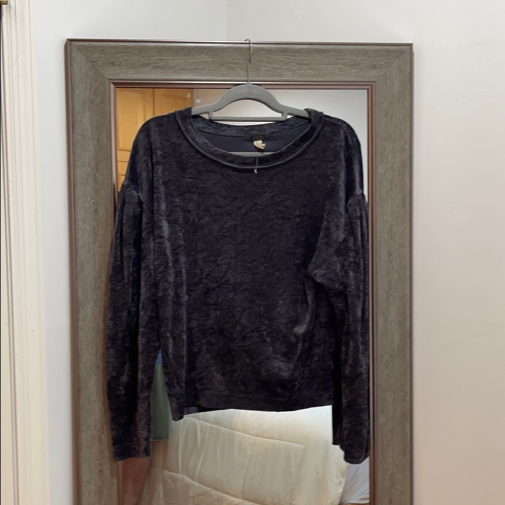 We The Free Nwot Xs Crushed Gray Crushed Velour